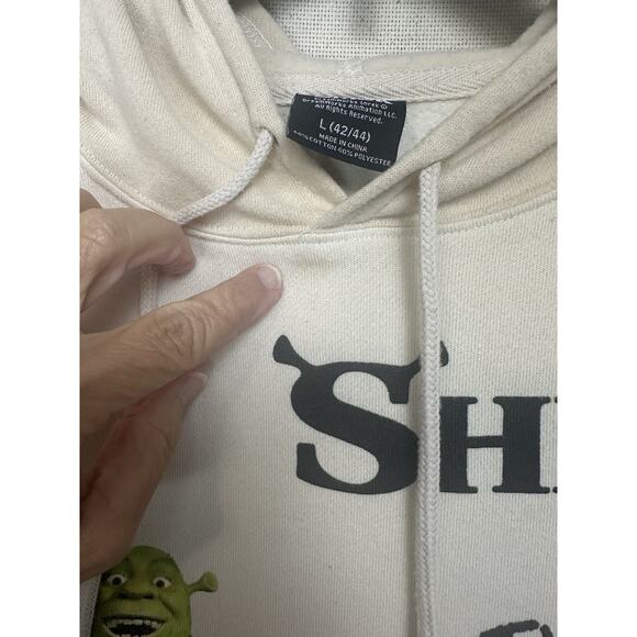 Shrek Dreamworks Men's 'That'll Do Donkey' Hoodie Beige Size L (42-44) - Picture 12 of 13